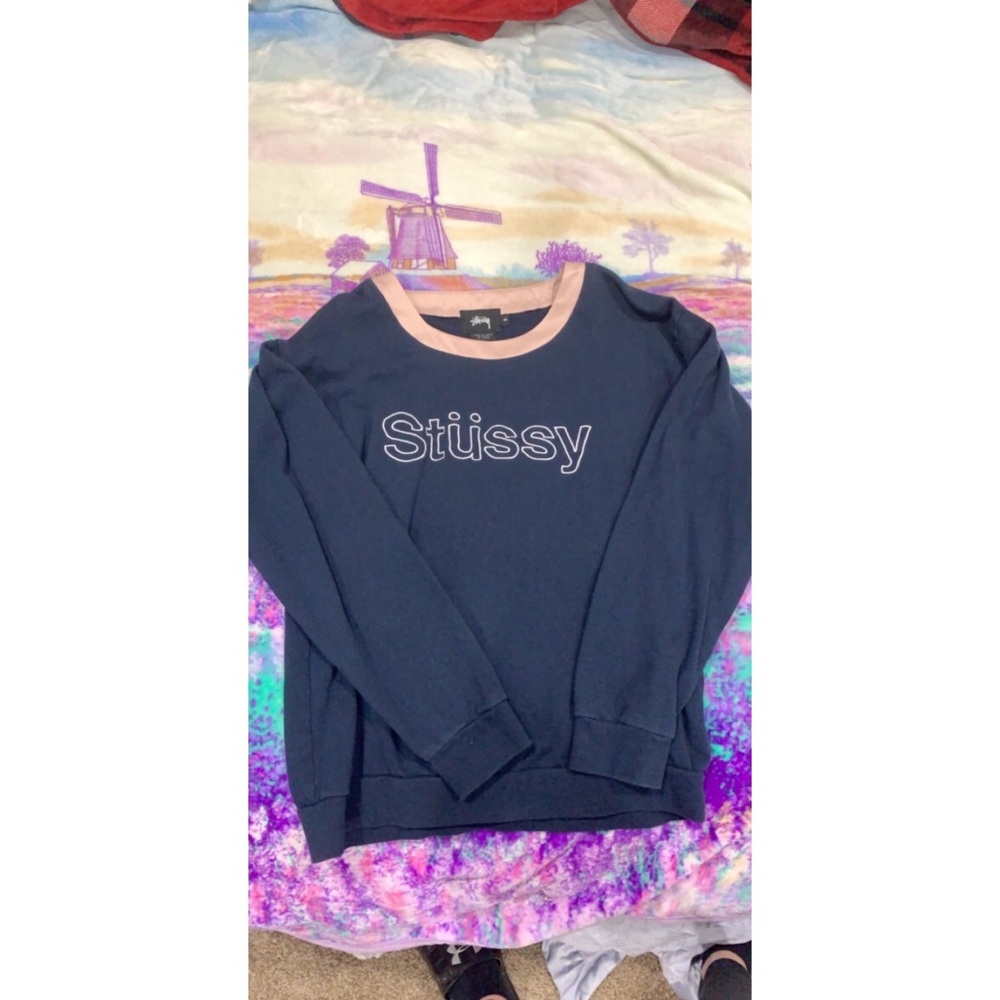 Navy blue Stussy crewneck!